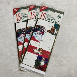 Vintage Christmas Gift Tags Luxury Hot Stamped 3-15 Packs American Greetings NOS